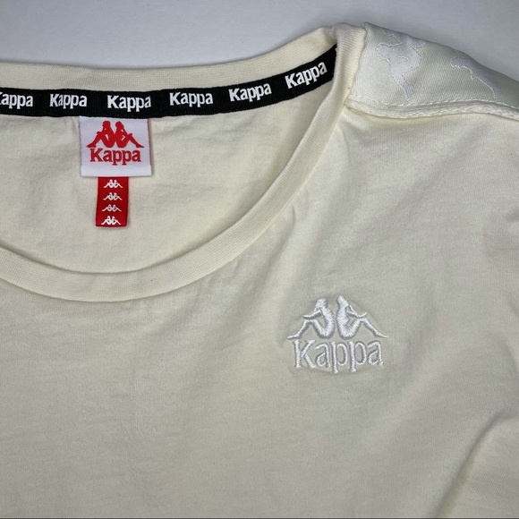 Kappa Cream Embroidered Logo Ultra-Cropped Tee - Picture 3 of 6